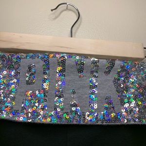 Victoria secret pink holographic sequin yoga pants